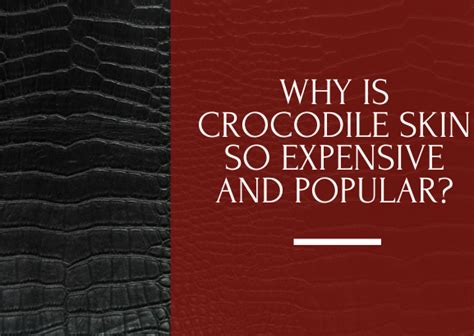 why are crocodile skins expensive